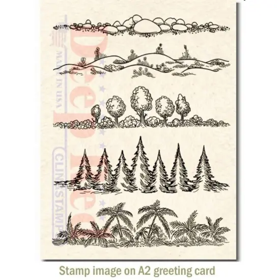 Deep Red Stamps Natures Borders Rubber Cling Stamp 4 x 6 inches {3}
