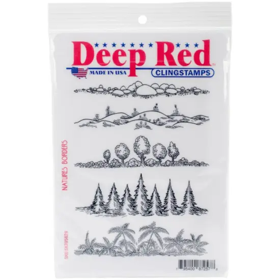 Deep Red Stamps Natures Borders Rubber Cling Stamp 4 x 6 inches {2}