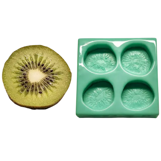 4pc kiwi slices Shape Silicone Mold| Dessert Shape Silicone Mold| Soap| Candle | Mold for Wax| Mold for Resin {1}