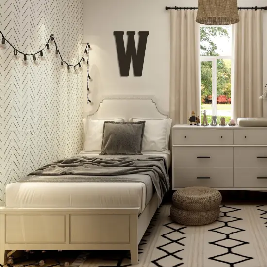 23 In. Letter W, Unfinished Vintage Wood Letter (W) {3}