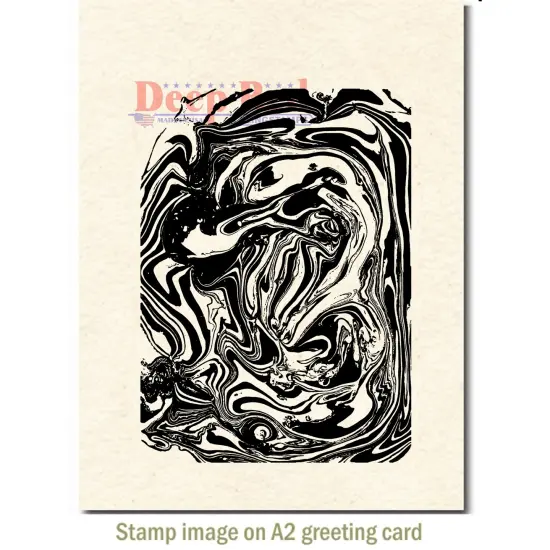 Deep Red Stamps Acrylic Pour Rubber Cling Stamp 2.9 x 4 inches {5}