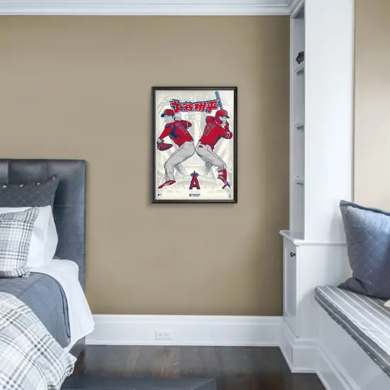 Phenom Gallery LA Angels Shohei Ohtani 18" x 24" Deluxe Frame Serigraph {4}