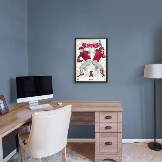 Phenom Gallery LA Angels Shohei Ohtani 18" x 24" Deluxe Frame Serigraph {5}