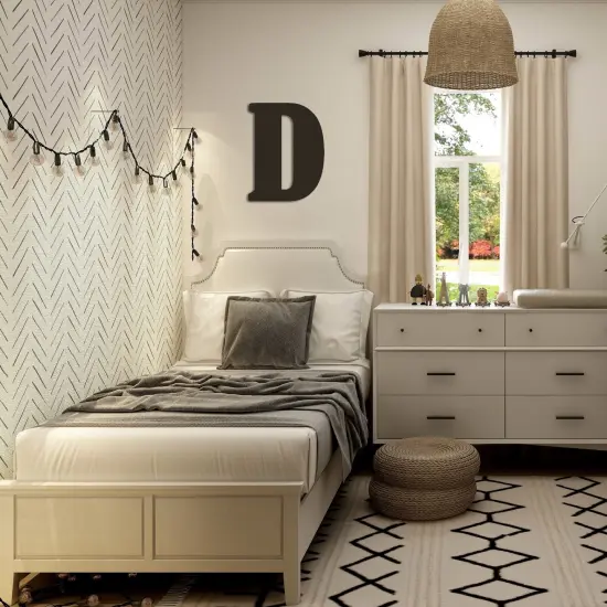 23 In. Letter D, Unfinished Vintage Wood Letter (D) {3}