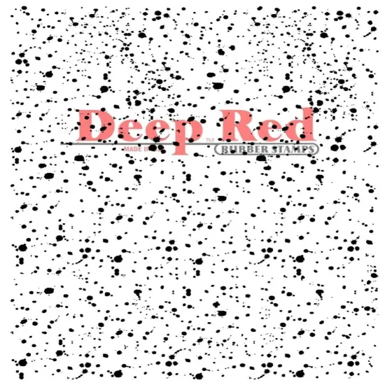 Deep Red Stamps Paint Spatter Background Rubber Cling Stamp 3 x 4 inches {1}