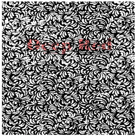 Deep Red Stamps Grunge Floral Relief Background Rubber Cling Stamp 3 x 4 inches {1}