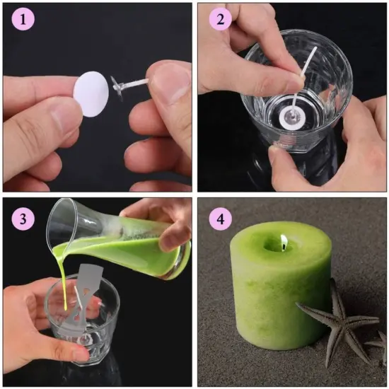 100pcs 6-Inch Natural Cotton Candle Wicks – Pre-Waxed, Lead-Free with Tabs for Soy Wax & DIY Candle Making {3}