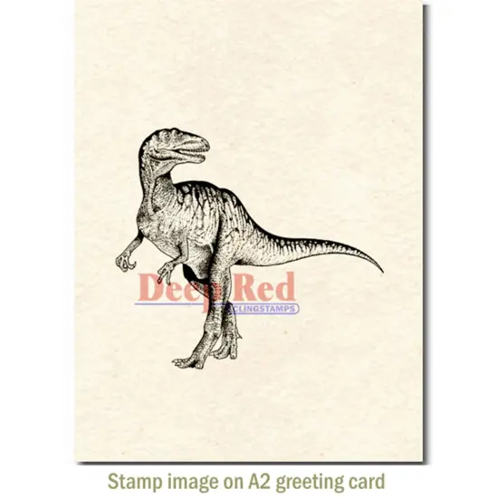 Deep Red Stamps Raptor Dinosaur Rubber Cling Stamp 3.2 x 3 inches {3}
