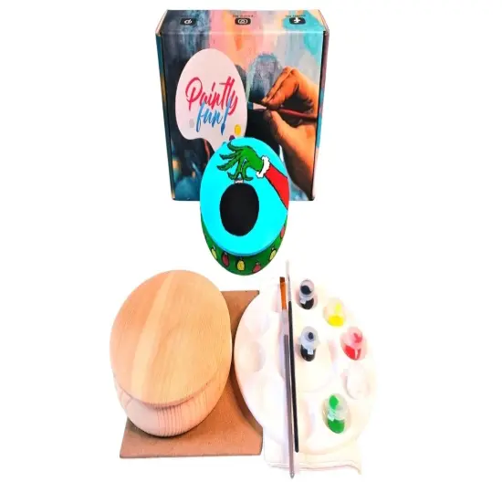 Christmas Paint Kit - Christmas Countdown Tabletop Trinket Box Painting Kit & Video Lesson, Art Gift Set, DIY Christmas Craft, Beginner Painting, Paint At Home, Paint Party {3}