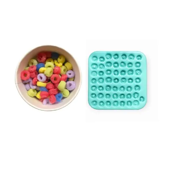 50 Pc Fruity Ring Type Cereal Silicone Mold. For Resin| Wax| Candle Embeds| Soap Silicone Mold| {1}