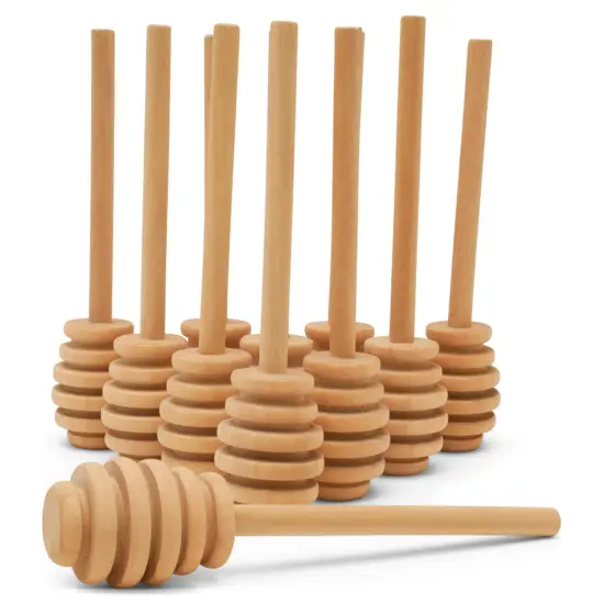 Honey Dipper Wood Stick 4 inch, Server for Honey Jar, Honey Drizzle |Woodpeckers {2}