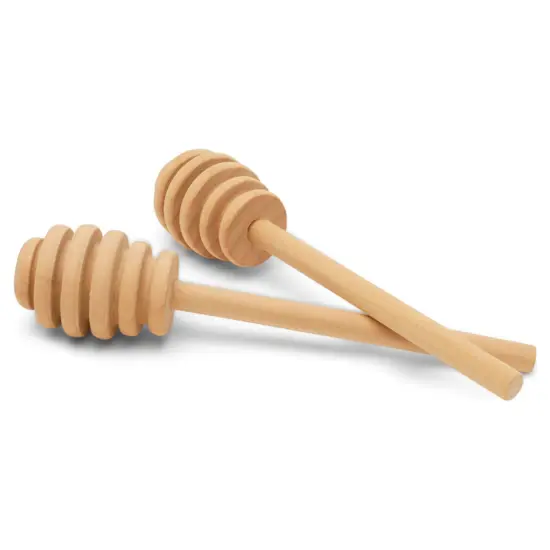 Honey Dipper Wood Stick 4 inch, Server for Honey Jar, Honey Drizzle |Woodpeckers {1}