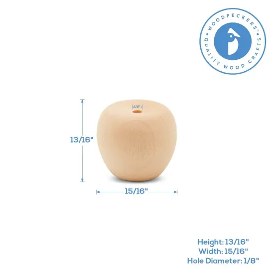 Wood Mini Cherry Apple 3/4 inch, Unfinished for Crafts | Woodpeckers {7}