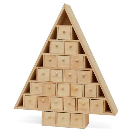 Wooden Advent Calendar, DIY Preassembled, Empty Drawers | Woodpeckers {5}