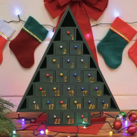 Wooden Advent Calendar, DIY Preassembled, Empty Drawers | Woodpeckers {8}