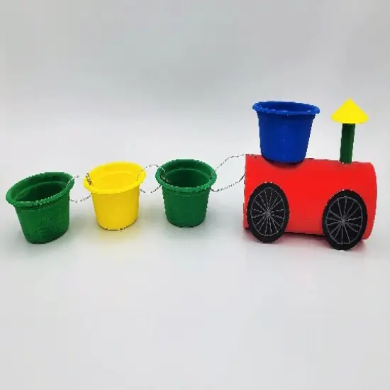 Crafts for Kids, Cardboard Train Craft with Peg Dolls, DIY Toys {3}