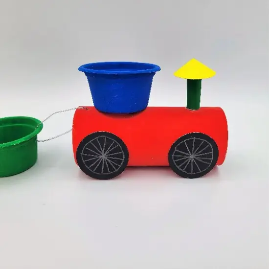 Crafts for Kids, Cardboard Train Craft with Peg Dolls, DIY Toys {4}