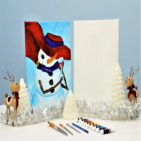Christmas Paint Kit - Let's Have a Drink Acrylic Painting Kit & Video Lesson, Art Gift Set, DIY Christmas Craft, Beginner Painting, Paint Party, Paint At Home {2}