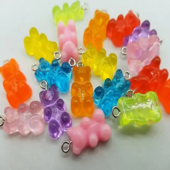 Gummy Bear Beads, Candy Charms {5}