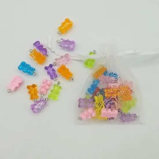 Gummy Bear Beads, Candy Charms {4}