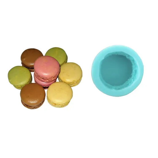 1pc Macaroon Cookie Silicone Mold| Dessert Shape Silicone Mold| Soap| Candle | Mold for Wax| Mold for Resin {1}