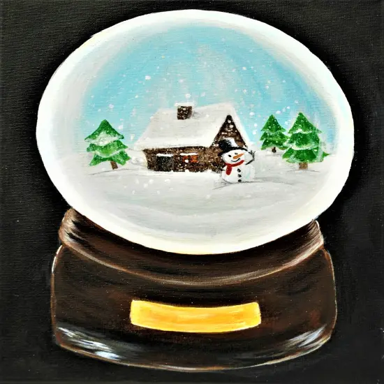 Christmas Paint Kit - Home Away From Home Snowglobe Acrylic Painting Kit & Video Lesson, Art Gift Set, DIY Christmas Craft, Beginner Painting, Paint Party, Paint At Home {1}