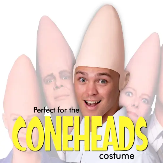 Alien Cone Bald Head - Weird Costume Accessory Egg Shaped Heads Props for Men Women Boys and Girls {4}