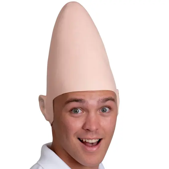 Alien Cone Bald Head - Weird Costume Accessory Egg Shaped Heads Props for Men Women Boys and Girls {1}