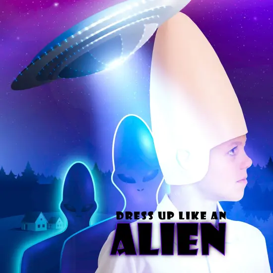 Alien Cone Bald Head - Weird Costume Accessory Egg Shaped Heads Props for Men Women Boys and Girls {3}