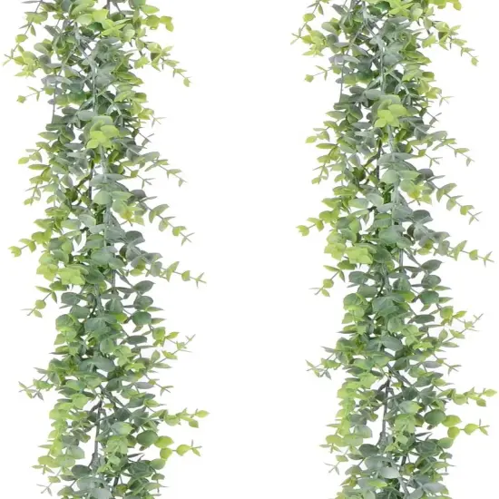 2 Pack Artificial Vines Faux Eucalyptus Garland Greenery Hanging Leaves Arch Wedding Centerpiece Decoration Birthday Party Decor {1}