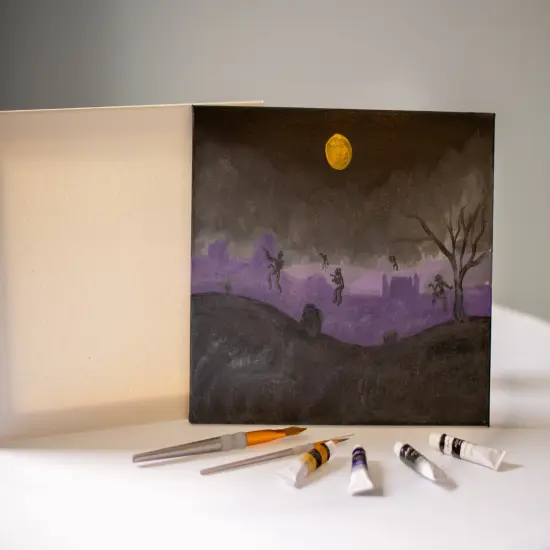 Halloween Paint Kit - Thrilling Dance Party Acrylic Painting Kit & Video Lesson, DIY Halloween Craft, Paint and Sip At Home, Paint Party {2}