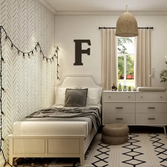 23 In. Letter F, Unfinished Vintage Wood Letter (F) {3}