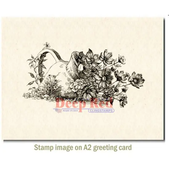 Deep Red Stamps Terracotta Vase Rubber Cling Stamp4.1 x 2.1 inches {4}