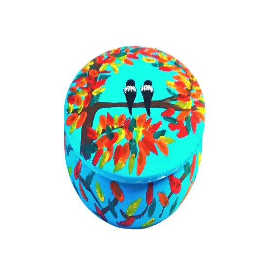 Fall Paint Kit - Autumn Lovebirds Tabletop Trinket Box Painting Kit & Video Lesson, DIY Craft, Beginner Painting, Paint At Home {2}