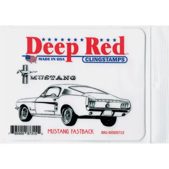 Deep Red Stamps Mustang Fastback Rubber Cling Stamp 4.1 x 2 inches {2}