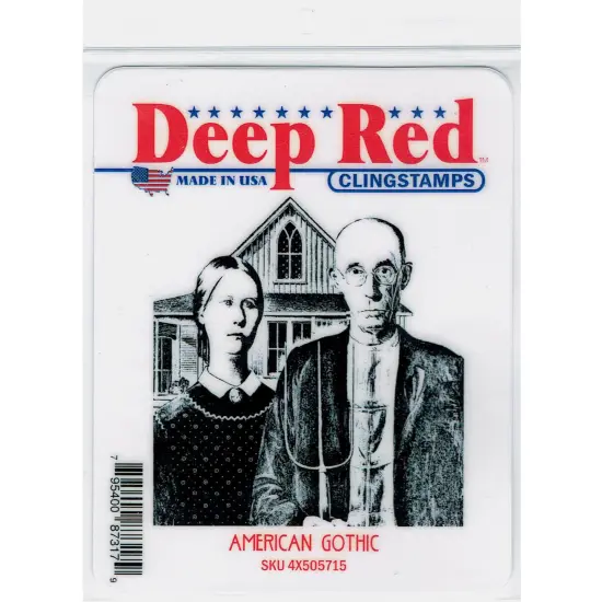 Deep Red Stamps American Gothic Rubber Cling Stamp 3 x 3.1 inches {2}