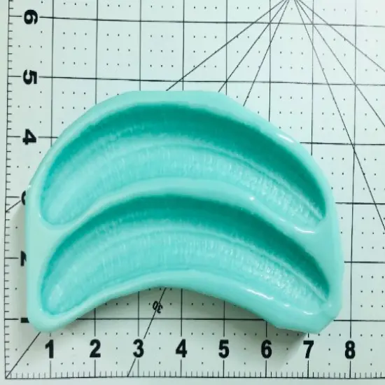 2pc Realistic Banana Split - Banana Halves Silicone Mold | Candle | Soap| Embeds | Wax | Resin {4}