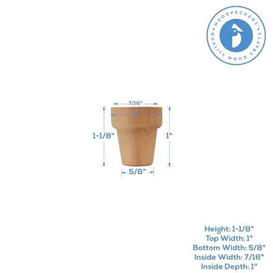 Unfinished Flower Pot Half, Multiple Sizes Available, Small Craft Pots for Signs | Woodpeckers {4}