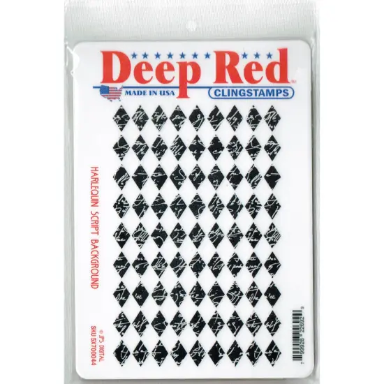 Deep Red Stamps Harlequin Script Rubber Cling Stamp 4 x 6 inches {2}