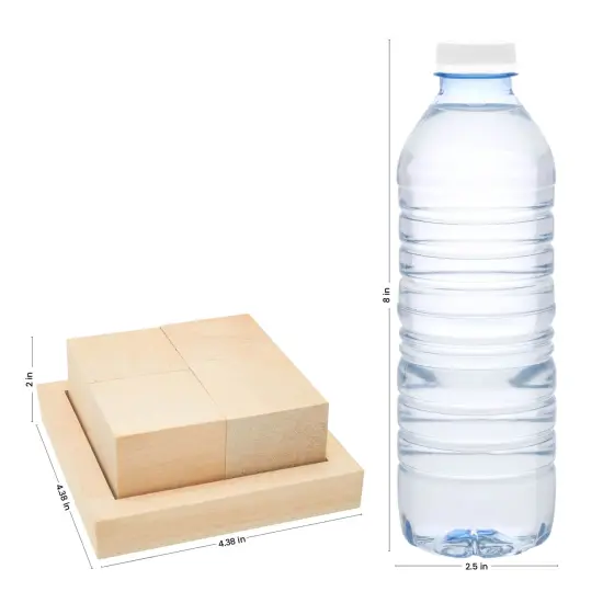 DIY Wood Block Puzzle, 1-3/4 inch Wood Cubes in Wood Tray, 4 or 9 Pieces | Woodpeckers {2}