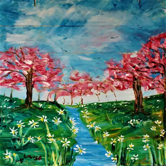 Paint Kit - Springtime Delight Acrylic Painting Kit & Video Lesson, DIY Craft, Art Gift Set, Paint At Home, Beginner Painting, Paint Party {1}