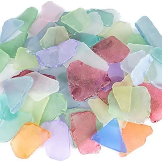 Sea Glass Large Assorted Colored Sea Glass 1.5"-3" - 11 Ounces Large Sea Glass Pieces {3}