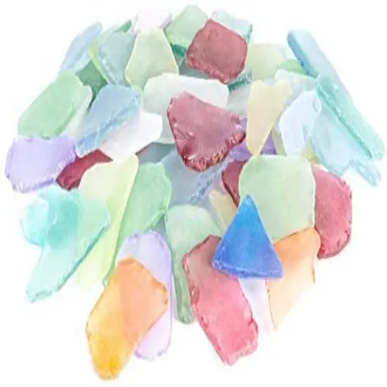 Sea Glass Large Assorted Colored Sea Glass 1.5"-3" - 11 Ounces Large Sea Glass Pieces {1}