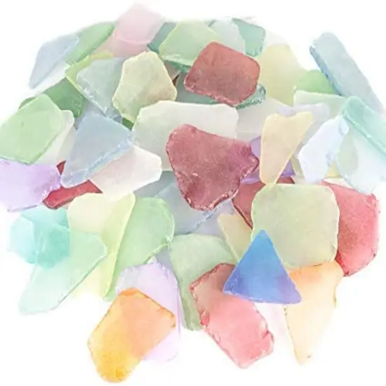 Sea Glass Large Assorted Colored Sea Glass 1.5"-3" - 11 Ounces Large Sea Glass Pieces {2}