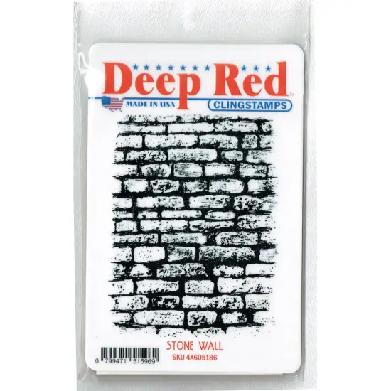 Deep Red Stamps Stone Wall Rubber Cling Stamp 3.1 x 4.1 inches {2}