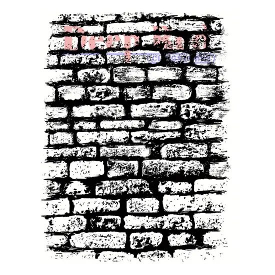 Deep Red Stamps Stone Wall Rubber Cling Stamp 3.1 x 4.1 inches {1}