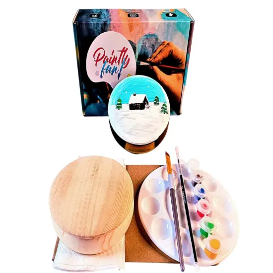 Christmas Paint Kit - Home Away From Home Tabletop Trinket Box Painting Kit & Video Lesson, Art Gift Set, DIY Christmas Craft, Beginner Painting, Paint At Home, Trinket Box {3}