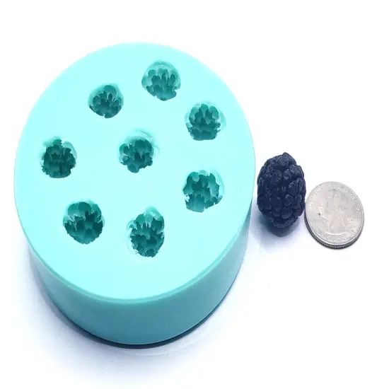 8pc Blackberry Silicone Mold. Realistic Blackberry Silicone Mold for Candle | Wax | Soap | Resin Castings {3}