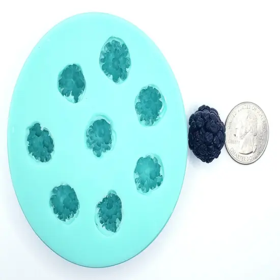 8pc Blackberry Silicone Mold. Realistic Blackberry Silicone Mold for Candle | Wax | Soap | Resin Castings {1}