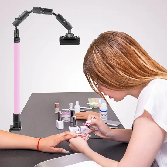 Arkon Mounts CLAMPRV29PK Desk Table Clamp Phone or Camera Pro Stand with Pink Extension Pole {4}